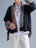 Retro Men's Ramie Ethnic Style Cardigan Top
