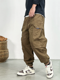 Men's Cool High Street Loose Cargo Jogger Pants with Pockets