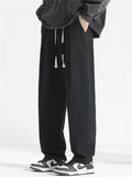 Mens Linen Cotton Drawstring Relaxed Fit Casual Carrot Pants