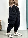 Men's Cool High Street Loose Cargo Jogger Pants with Pockets