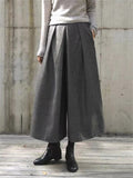 Women's Leisure Oversized Solid Color Wide Leg Pants