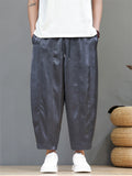 Mens Summer Baggy Loose Cropped Lightweight Yoga Harem Pants