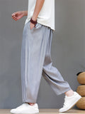 Men Loose Summer Casual Baggy Harem Cropped Pants