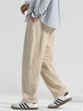 Mens Linen Cotton Drawstring Relaxed Fit Casual Carrot Pants