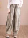Summer Plain Loose Linen Pants for Women