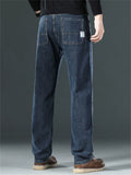 Mens Summer Regular Fit Straight Leg Stretch Denim Jeans