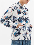 Men's Autumn Cartoon Loong Print Stand Collar Tangsuit Cardigan Jackets