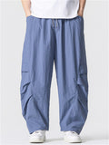 Men Japanese Style Lightweight Baggy Techwear Cargo Pants