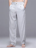 Men's Summer Casual Linen Wide Leg Straight Pants