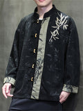 Men's Oriental Style Bamboo Jacquard Patchwork Tang Suit Jacket