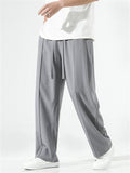 Men's Summer Wear Silky Texture Breathable Casual Long Pants