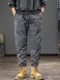 Men's Cool Vintage Regular Fit Patchwork Cargo Jogger Pants