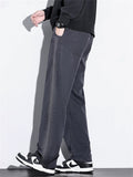 Men's Side Patchwork Loose Fit Straight Leg Pants for Spring Summer