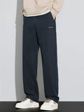Men's Casual Simple Style Mid Waist Comfy Straight Leg Pants