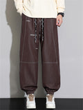 Men's Water Repellent Lace Up Loose Comfy Jogger Jeans