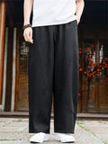 Men Japanese Streetwear Casual Wide Leg Baggy Pants
