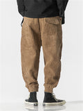 Men's Cozy Popular Corduroy Stripe Waistband Pants