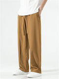 Men's Summer Wear Silky Texture Breathable Casual Long Pants