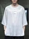 Men's Summer Chinese Style Cool Casual Half Sleeve Shirts