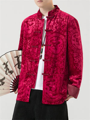 Male Luxury Retro Tang Suit Party Chinese Jackets