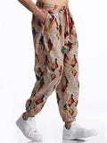 Men's Summer Retro 3D Print Drawstring Jogger Pants
