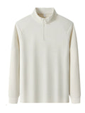 Men's Autumn Ribbed Raglan Sleeve Half Zip Sweatshirts