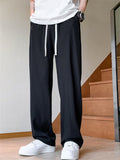 Men's Summer Cool Elastic Waist Loose Fit Drape Casual Pants