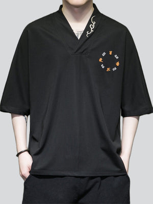 Breathable Half Sleeve Embroidered Shirts for Men