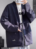 Loose Chinese Zen Clothing Cardigan Reversible Jackets for Men