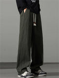 Men's Comfy Elastic Waist Loose Fit Straight Leg Casual Pants