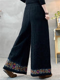 Women's Ethnic Trimmings Embroidered High Rise Wide Leg Pants