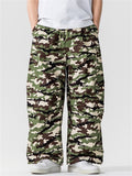 Men's Summer Wide Leg Camouflage Print Cargo Pants