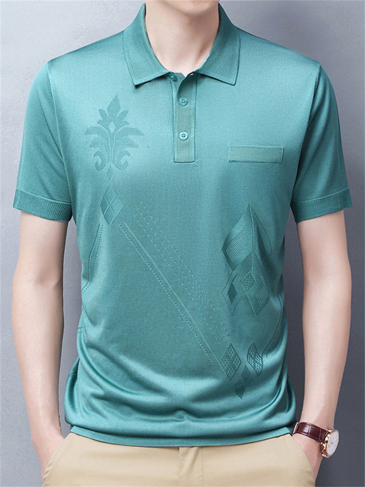 Summer Men's Cool Lapel Short Sleeve Polo Shirts