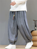 Men's Cozy Corduroy Elastic Waist Loose Fit Bloomer Pants