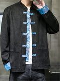Men's Trendy Retro Patchwork Stand-up Collar Jackets