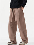 Mens Baggy Wide Leg Streetwear Loose Casual Drawstring Pants
