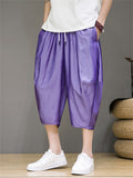 Men's Simple Thin Summer Smooth Cropped Pants