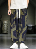 Men's Summer Trendy Print Drawstring Harem Lantern Pants