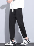 Men's Summer Comfy Regular Fit Drawstring Cropped Pants