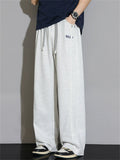 Men Casual Drawstring Sweatpants Baggy Wide Leg Lounge Pants