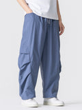 Men Japanese Style Lightweight Baggy Techwear Cargo Pants
