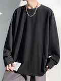 Men's Solid Color Long Sleeve Round Neck Sweatshirts