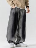 Men's Trendy Hiphop Style Distressed Gradient Wide Leg Jeans