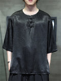 Men's Summer Chinese Style Cool Casual Half Sleeve Shirts