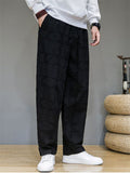 Men's Casual Retro Jacquard Straight Pants
