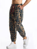 Men's Summer Retro Ethnic Style Print Drawstring Jogger Pants