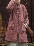 Women's Winter Zen Style Ramine Tie-dye Stand Collar Coat