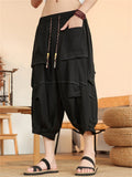 Men's Modern Zen Style Ice Silk Cropped Balloon Pants