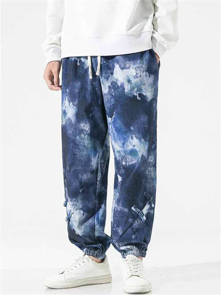 Men's Casual Autumn Chinese Style Printed Jogger Pants