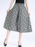 Women's Floral Print Wide Leg Palazzo Pants Elastic Waist Summer Trousers